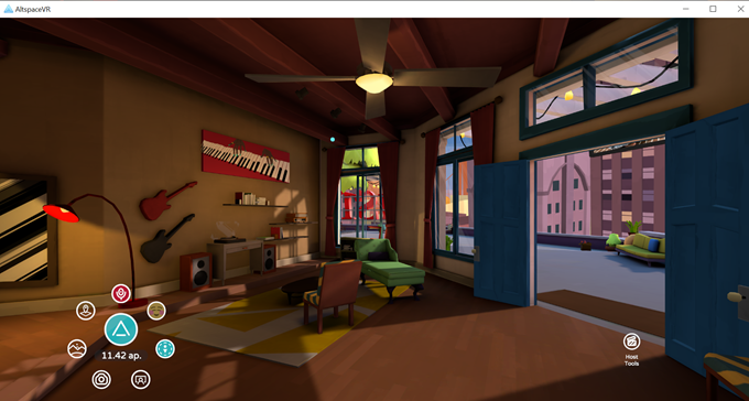 Kuva Altspacen virtuaalihuoneesta